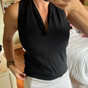 Ramy Brook Black silk v neck blouse